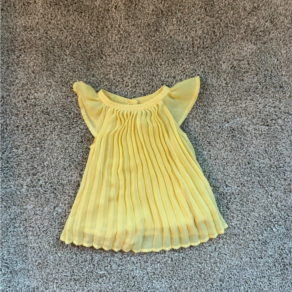 GAP Baby Yellow Pleated Dress Easter dress Spring Summer dress Size 0-3 Months